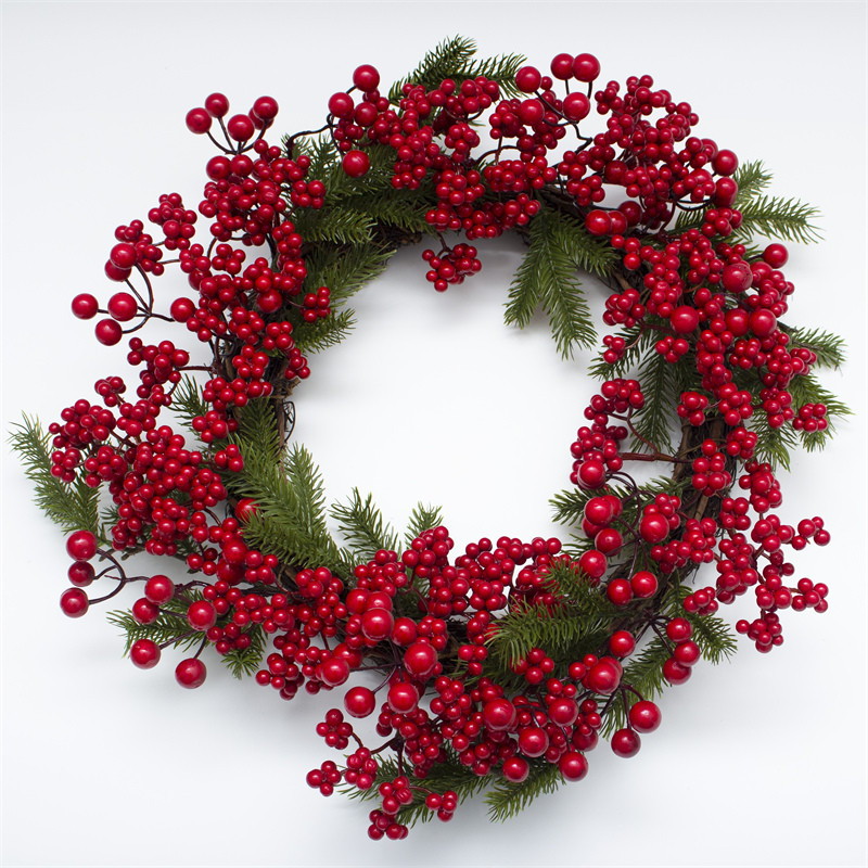 Outdoor Christmas Red Berry Wreath