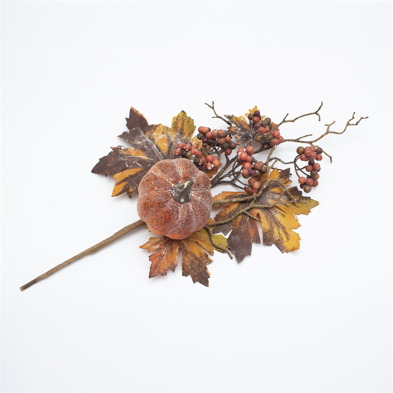 4 Inch Pumpkin Berry Fall Faux Stems