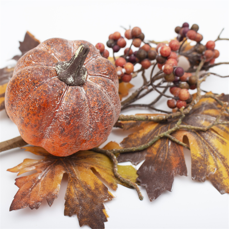 4 Inch Pumpkin Berry Fall Faux Stems