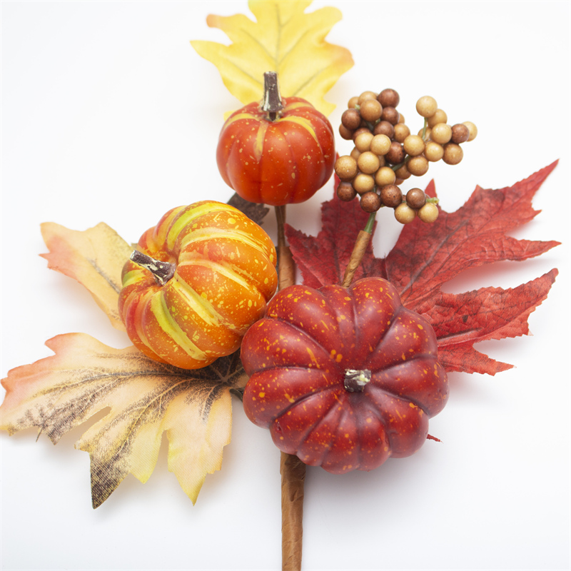 Mixed Pumpkin Artificial Flower Stems