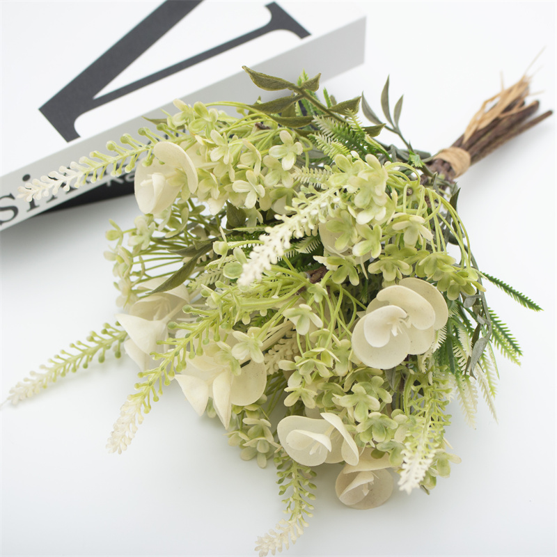 White And Green Shell Artificial Flower