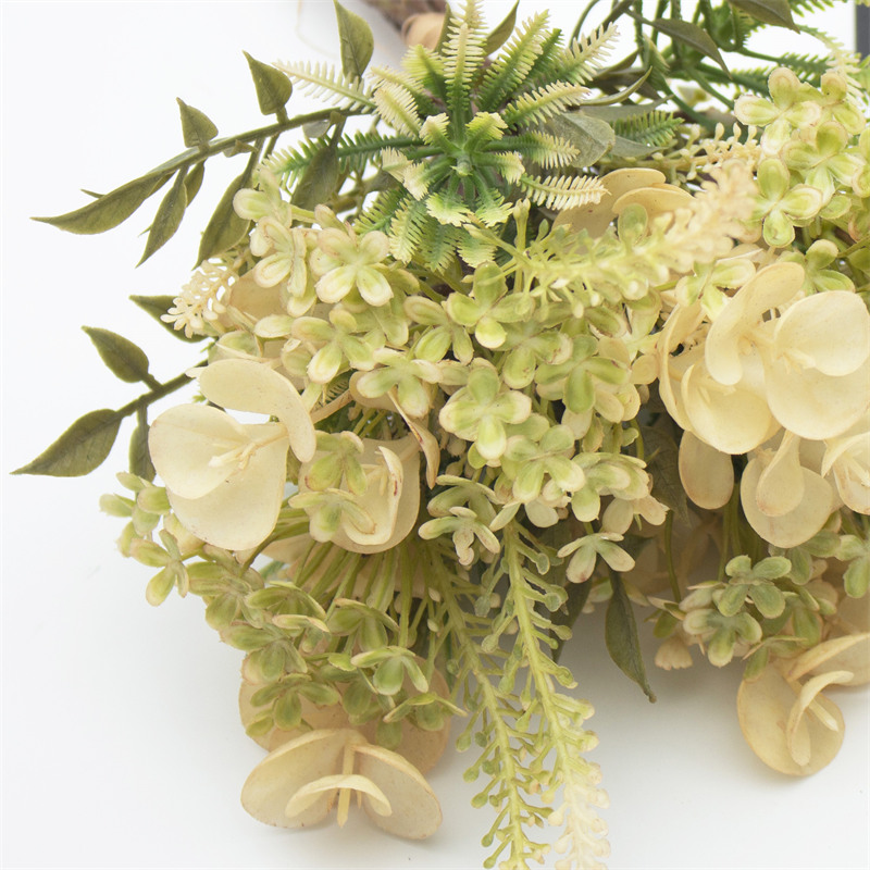 Cream Yellow Shell Flower Fake Bridal Bouquet