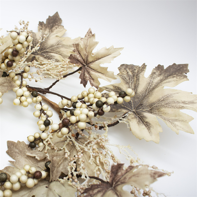 Black and White Berry Wall Faux Wreath