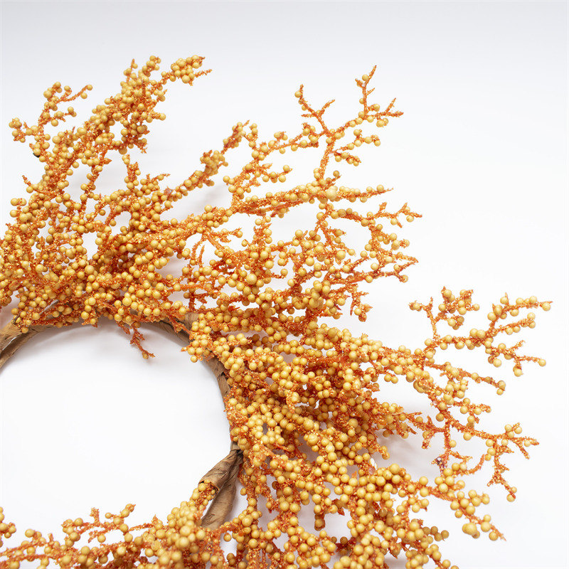 Orange Berry Hanging Artificial Wreath