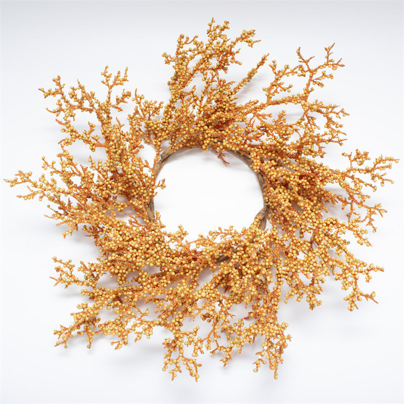 Orange Berry Hanging Artificial Wreath