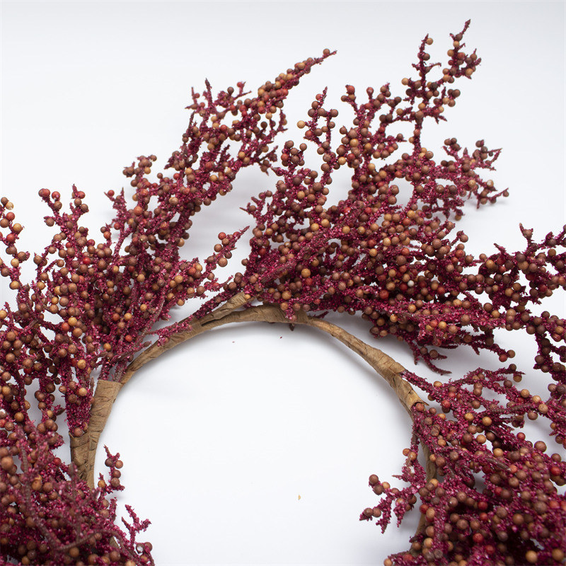 Burgundy Berry Artificial Wreath for Front Door