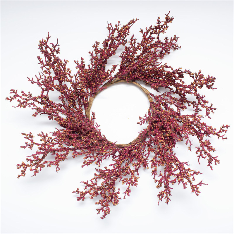 Burgundy Berry Artificial Wreath for Front Door