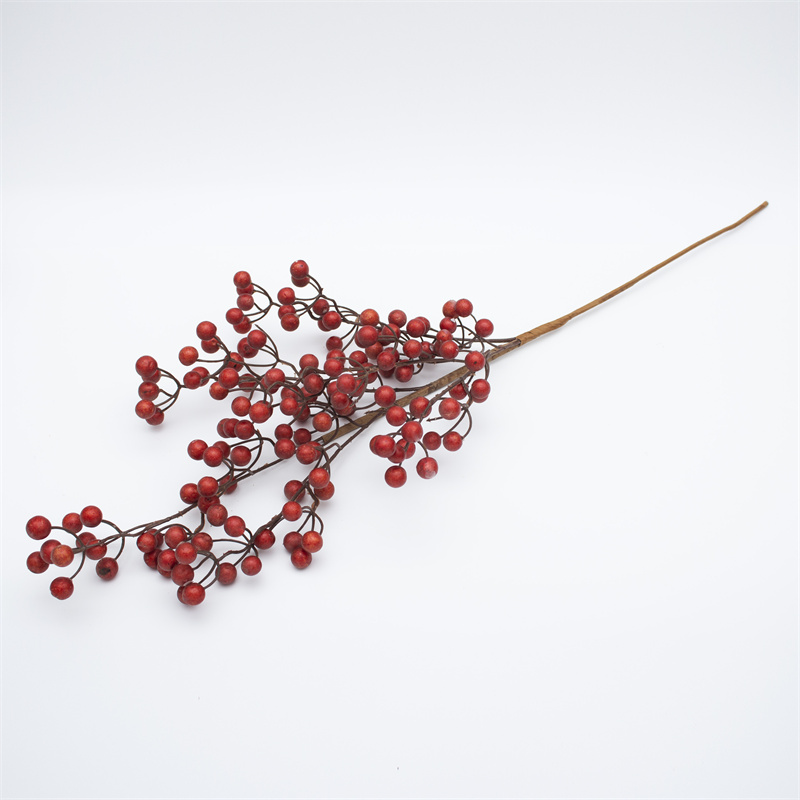 Red Foam Holly Berry Branch Artificial Stem