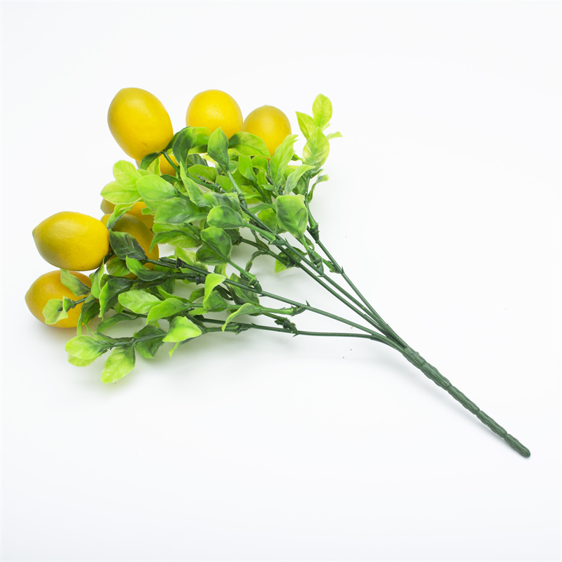 8 Small Lemon Faux Berry Table Bouquet