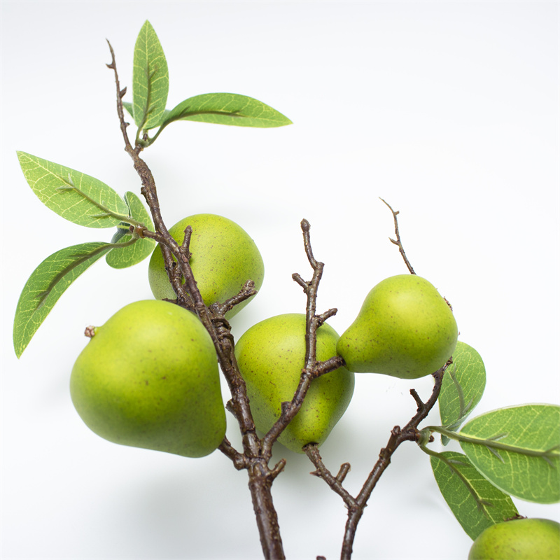 Snow Pear Artificial Berry Stem 92cm