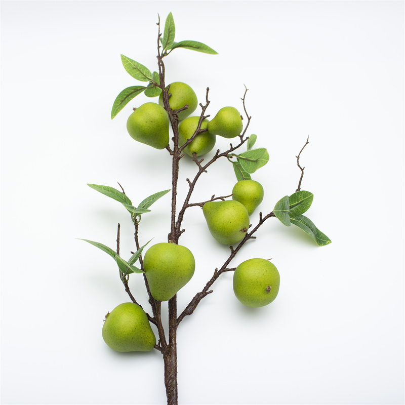 Snow Pear Artificial Berry Stem 92cm