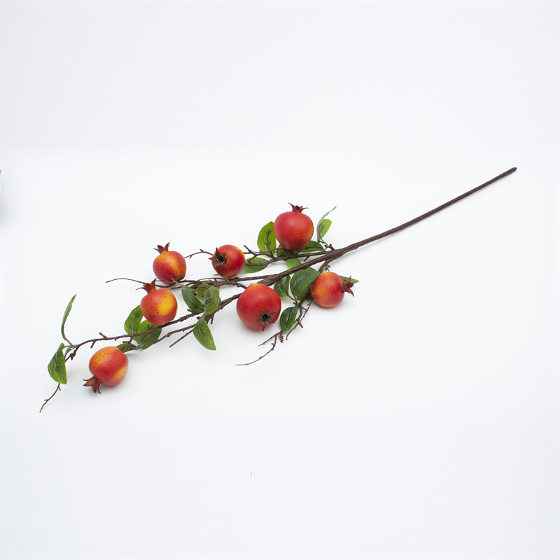 Red Pomegranate Artificial Plant Berry Branch 90cm