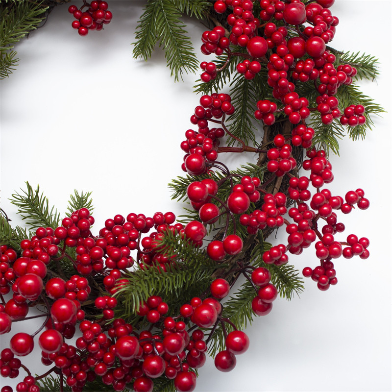 1 Foot Diameter Red Berry Christmas Wreath