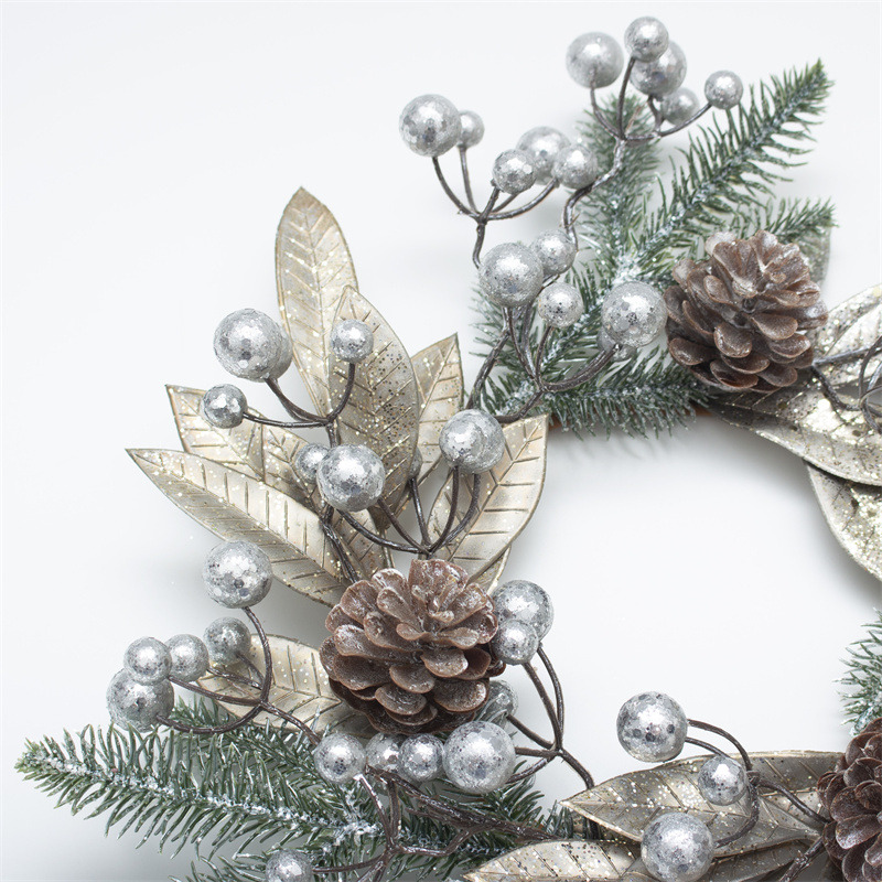 6 Inch Berry Silver Christmas Wreath