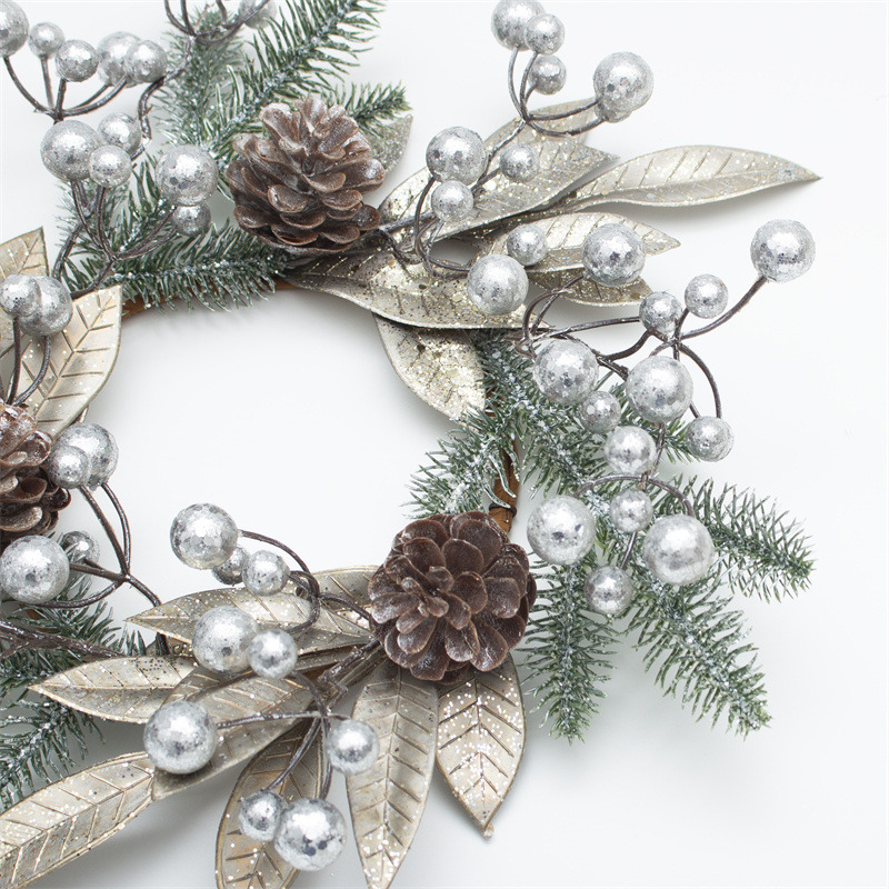 6 Inch Berry Silver Christmas Wreath