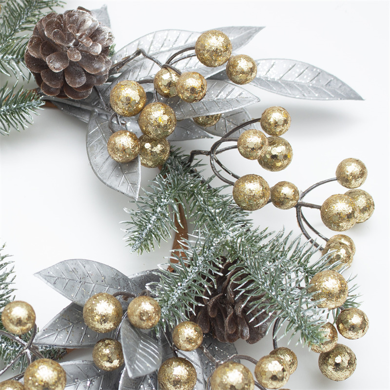 Pine Cone Gold Faux Christmas Wreath