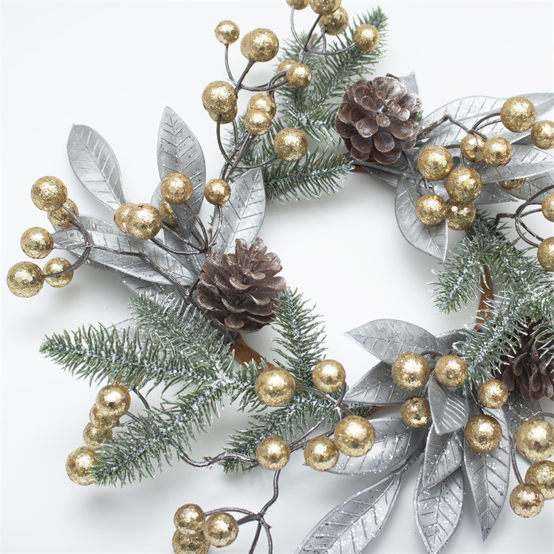 Pine Cone Gold Faux Christmas Wreath