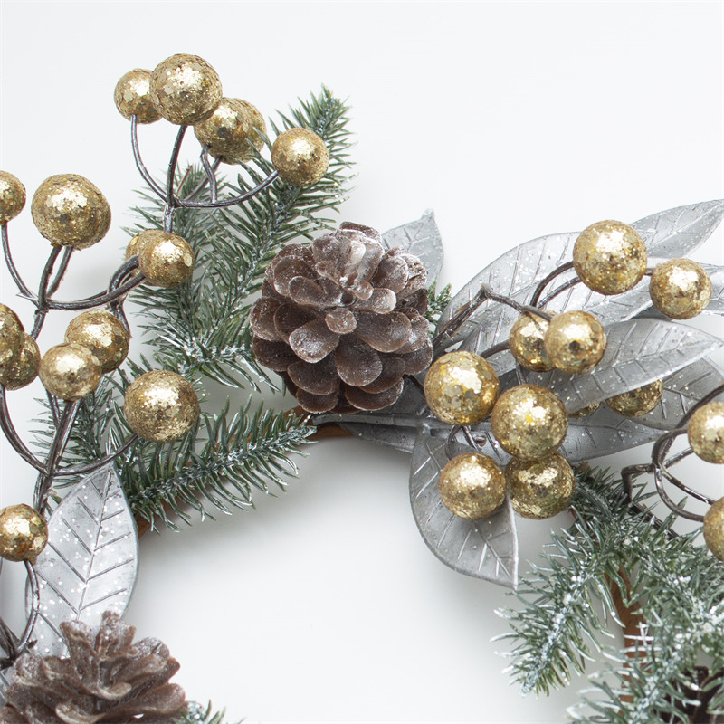 Pine Cone Gold Faux Christmas Wreath