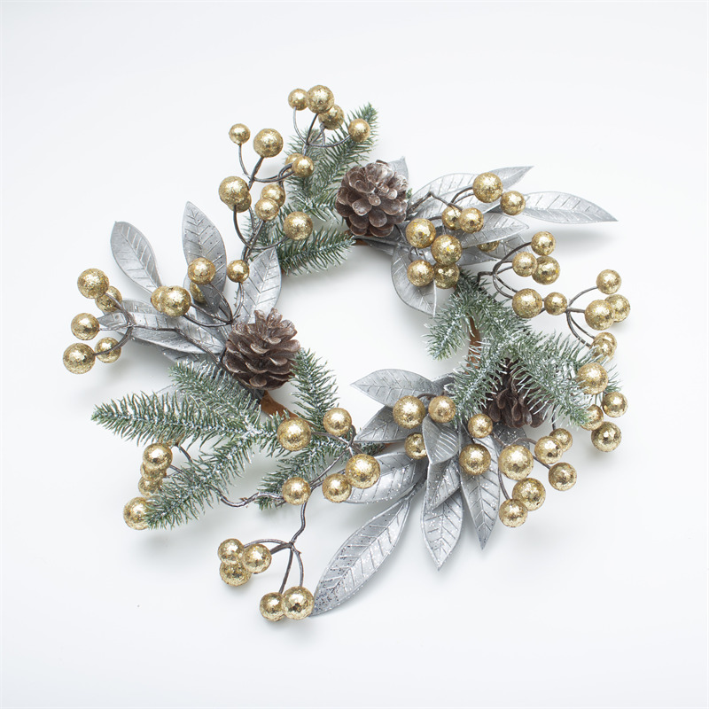 Pine Cone Gold Faux Christmas Wreath