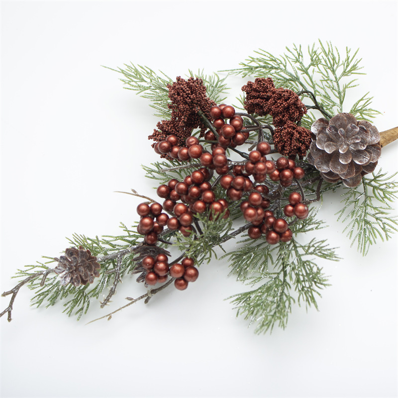 Pine Cone Branch With Bronze Berries