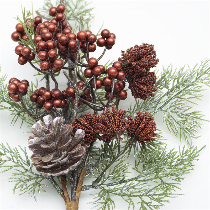 Pine Cone Branch With Bronze Berries