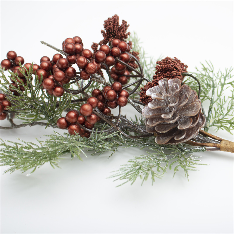 Pine Cone Branch With Bronze Berries