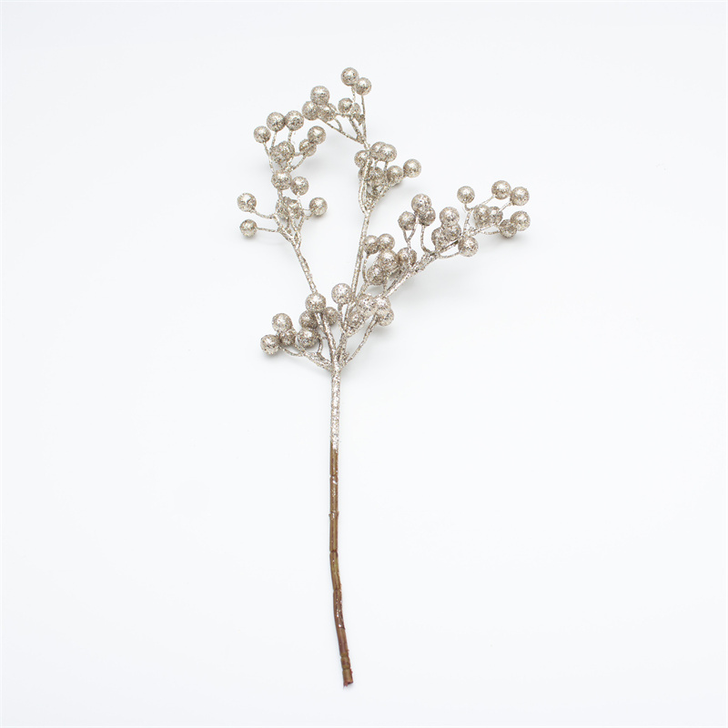 Champagne Gold Foil Berry Artificial Stem