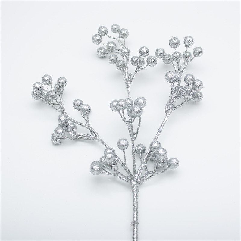 Silver Gold Foil Artificial Christmas Branch