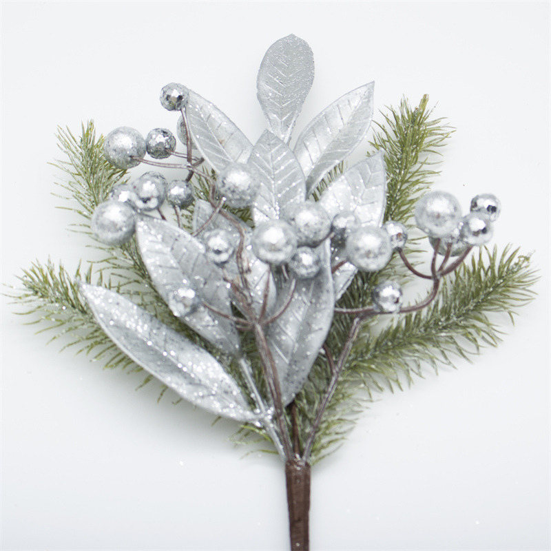 Christmas Branch With Silver Berries