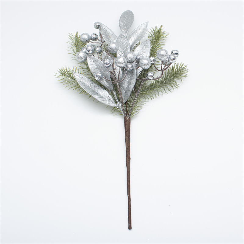 Christmas Branch With Silver Berries