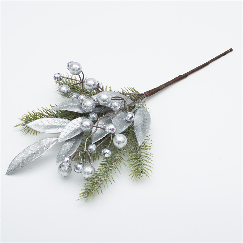 Christmas Branch With Silver Berries