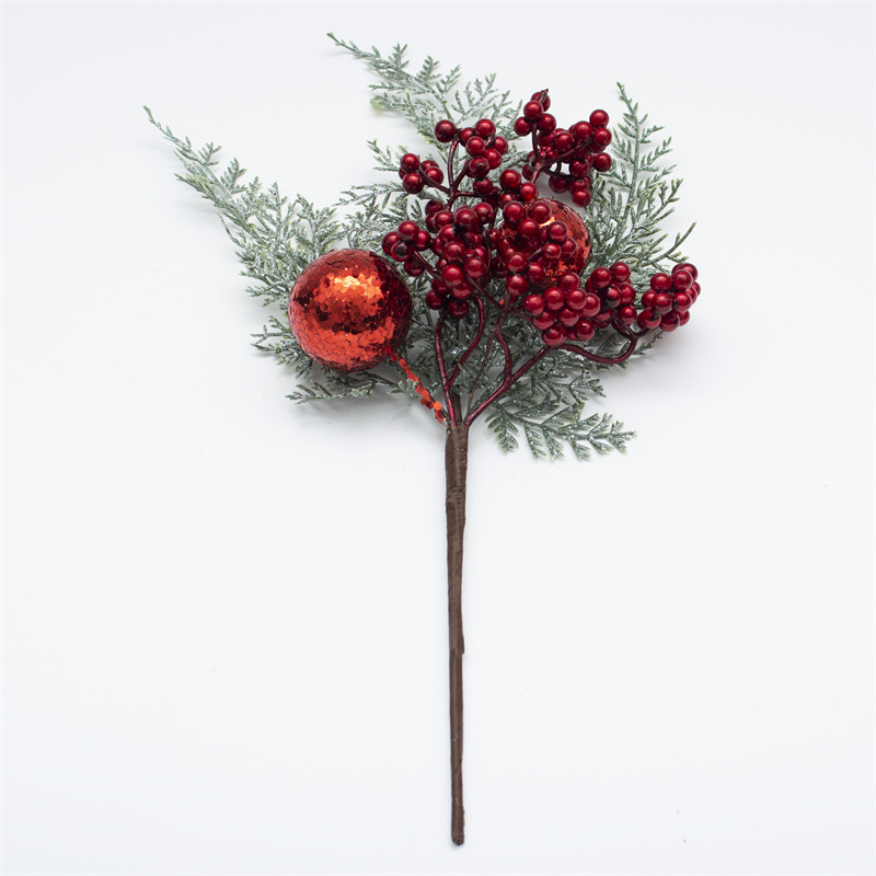 Simulation Pine Needle Red Berry Branch