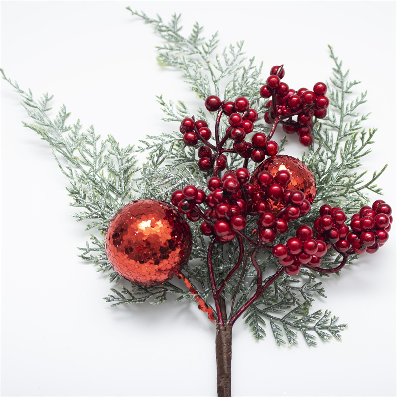 Simulation Pine Needle Red Berry Branch