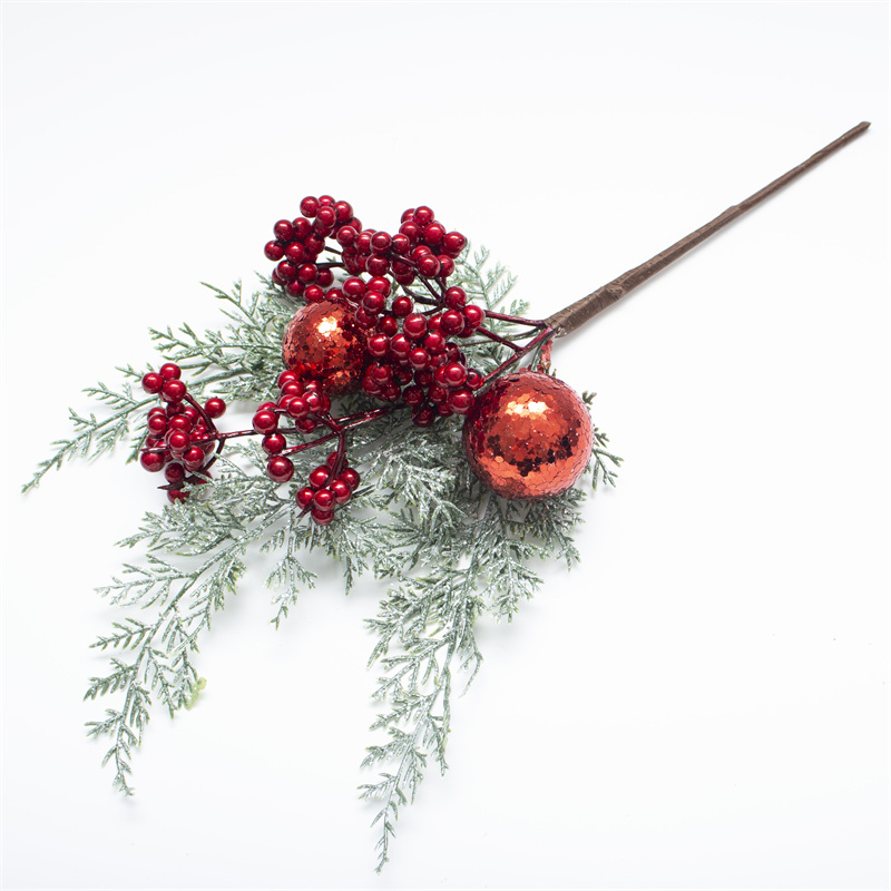 Simulation Pine Needle Red Berry Branch