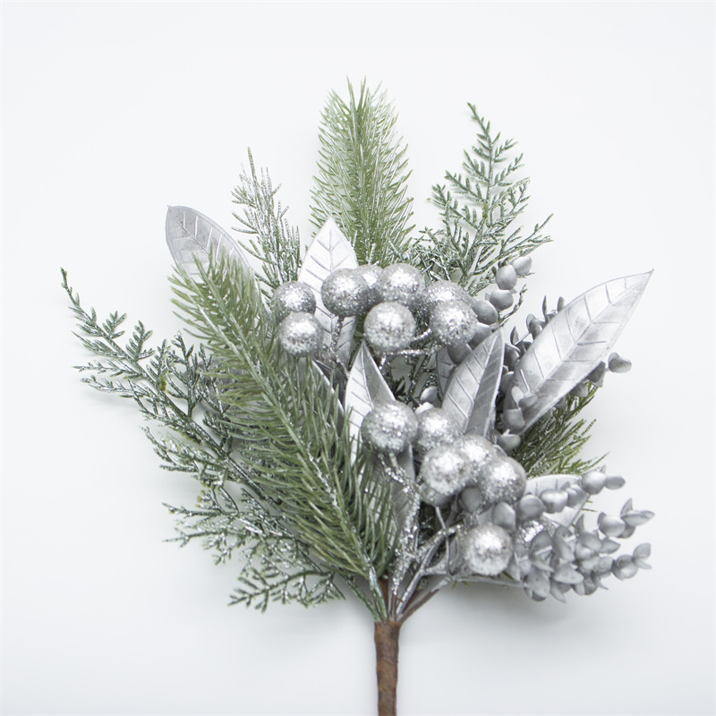 20 Inch Silver Berry Christmas Decoration