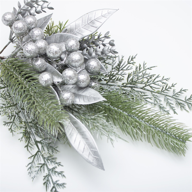 20 Inch Silver Berry Christmas Decoration