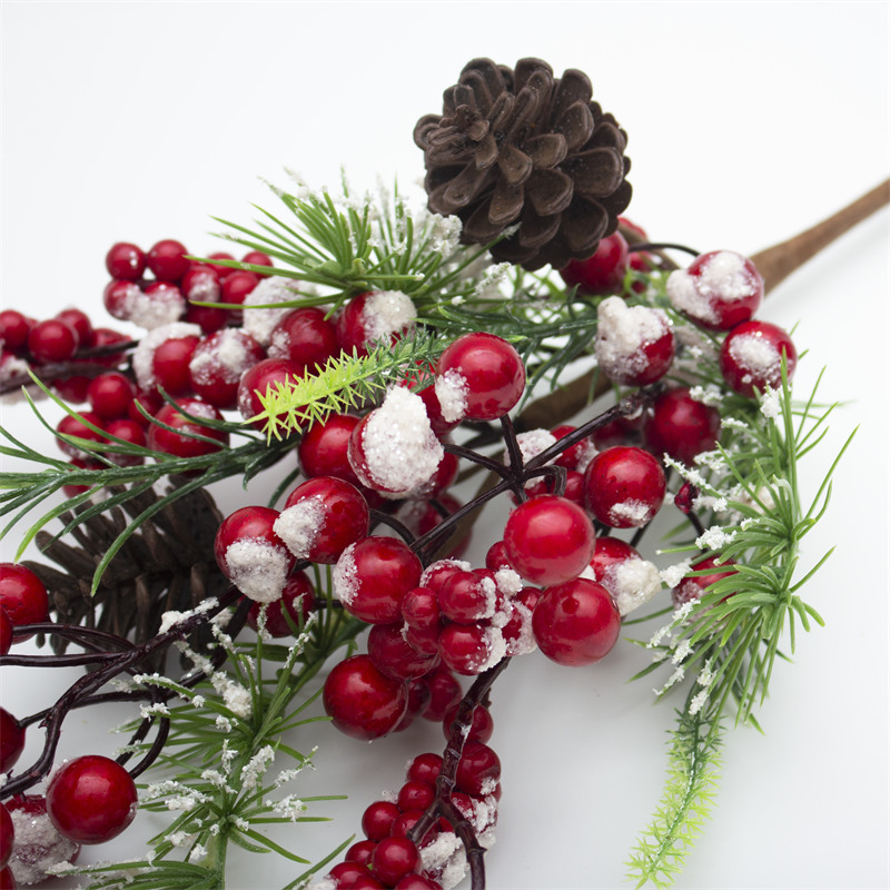 Snowflake Berry Christmas Artificial Stem