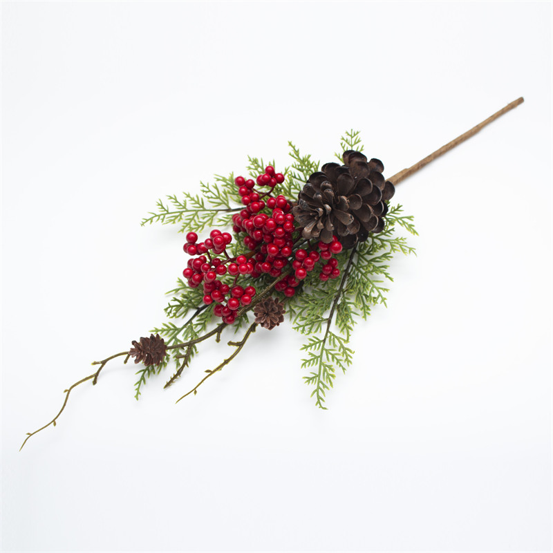 22 Inch Red Berry Pinecone Christmas Branch