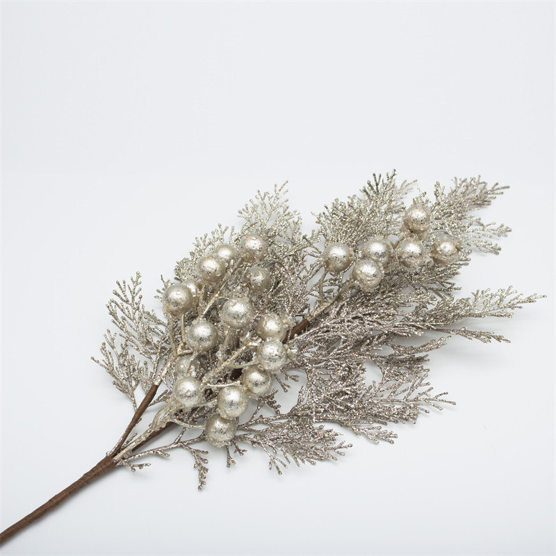 Champagne Berry Pine Leaf Christmas Branch