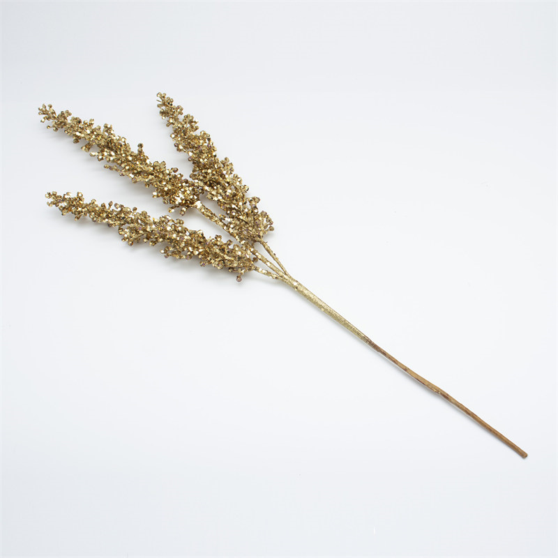 Gold Wheat Ear Design Christmas Branch