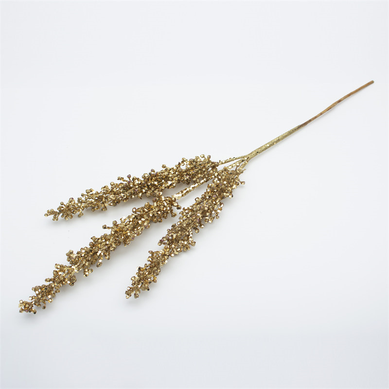 Gold Wheat Ear Design Christmas Branch