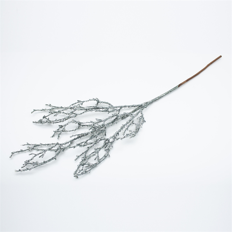 Gray-Blue Mist Pine Branch With Gold Diamond