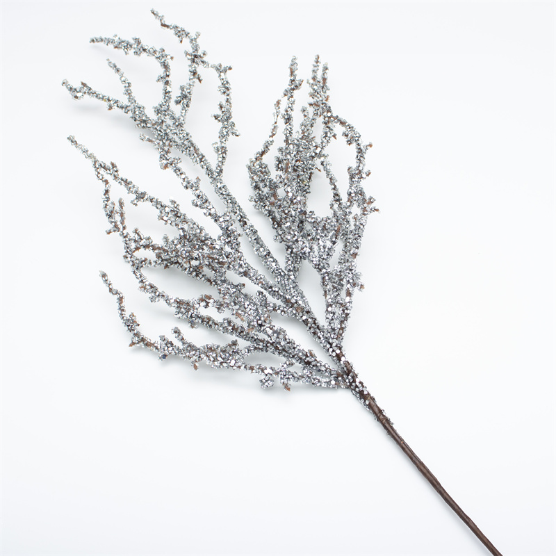 Silver Glitter Sequin Pine Tree Branch