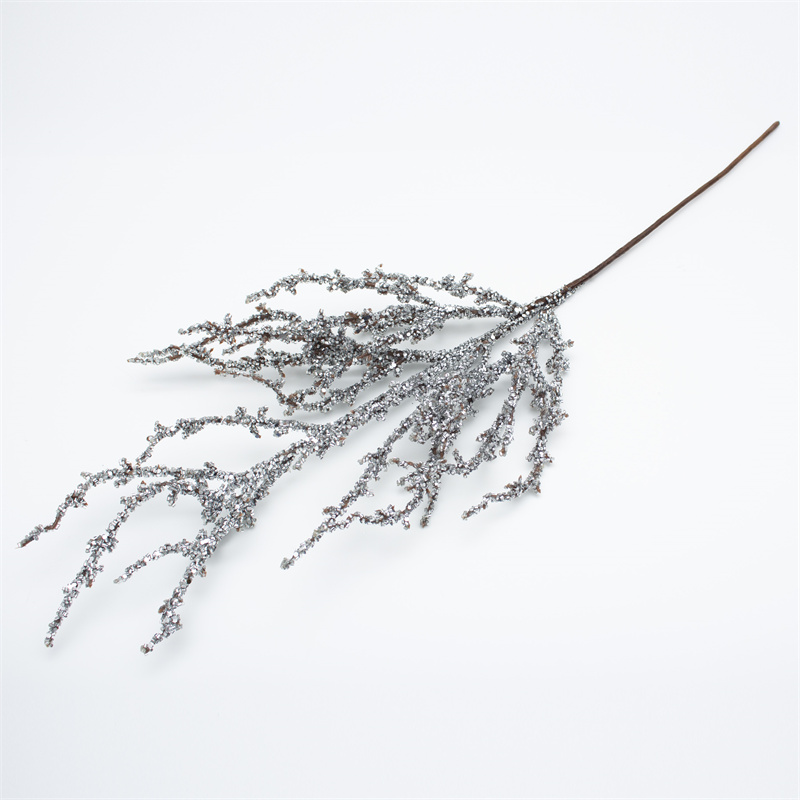 Silver Glitter Sequin Pine Tree Branch