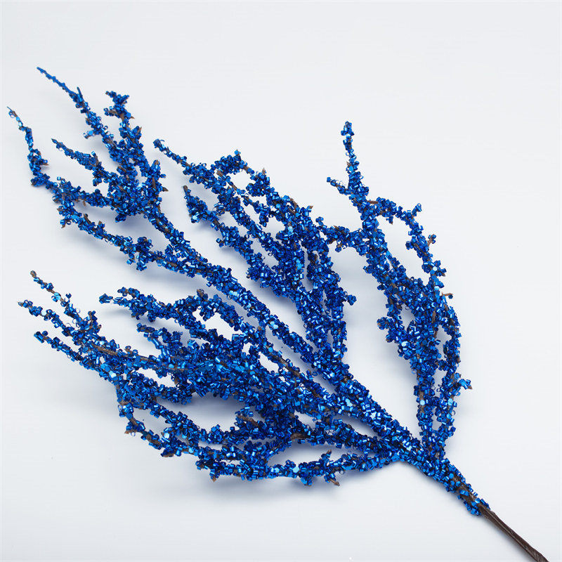 Glitter Blue Sequin Pine Tree Stem