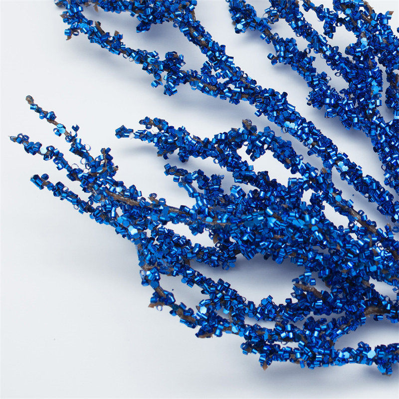 Glitter Blue Sequin Pine Tree Stem