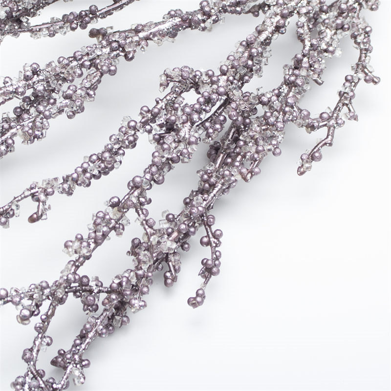 Glitter Purple Pine Tree Twig With Sequin