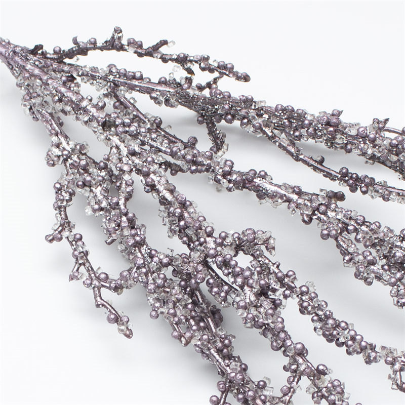 Glitter Purple Pine Tree Twig With Sequin