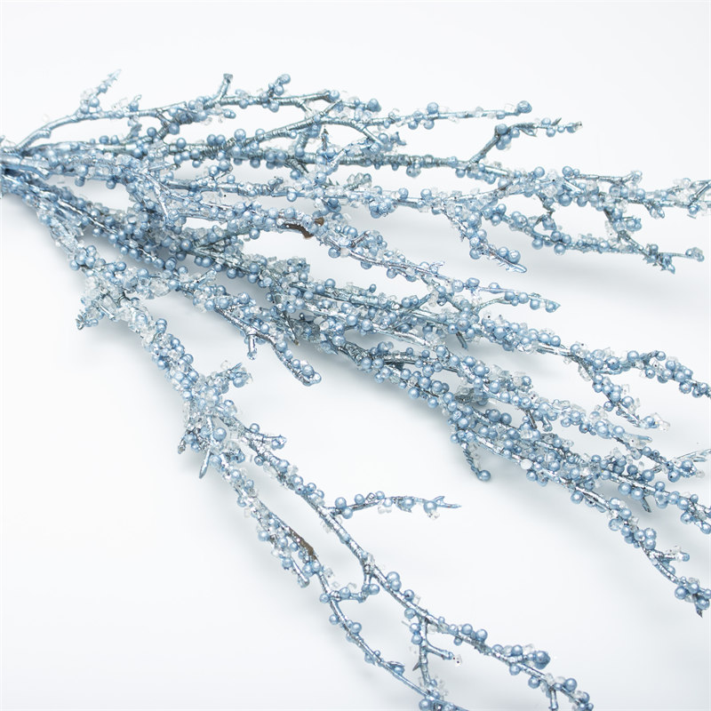 Glitter Light Blue Artificial Christmas Branch