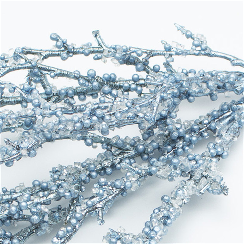 Glitter Light Blue Artificial Christmas Branch